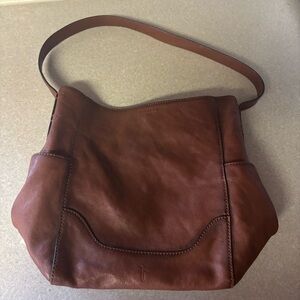 Frye Brown Leather Coastal Cowgirl Western Slouchy Boho Chic Shoulder Bag